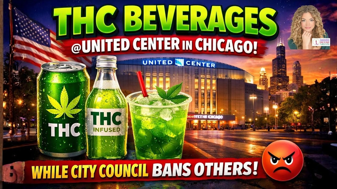 THC Beverages @United Center in Chicago! While City Council Bans others; A Block of CC2C News