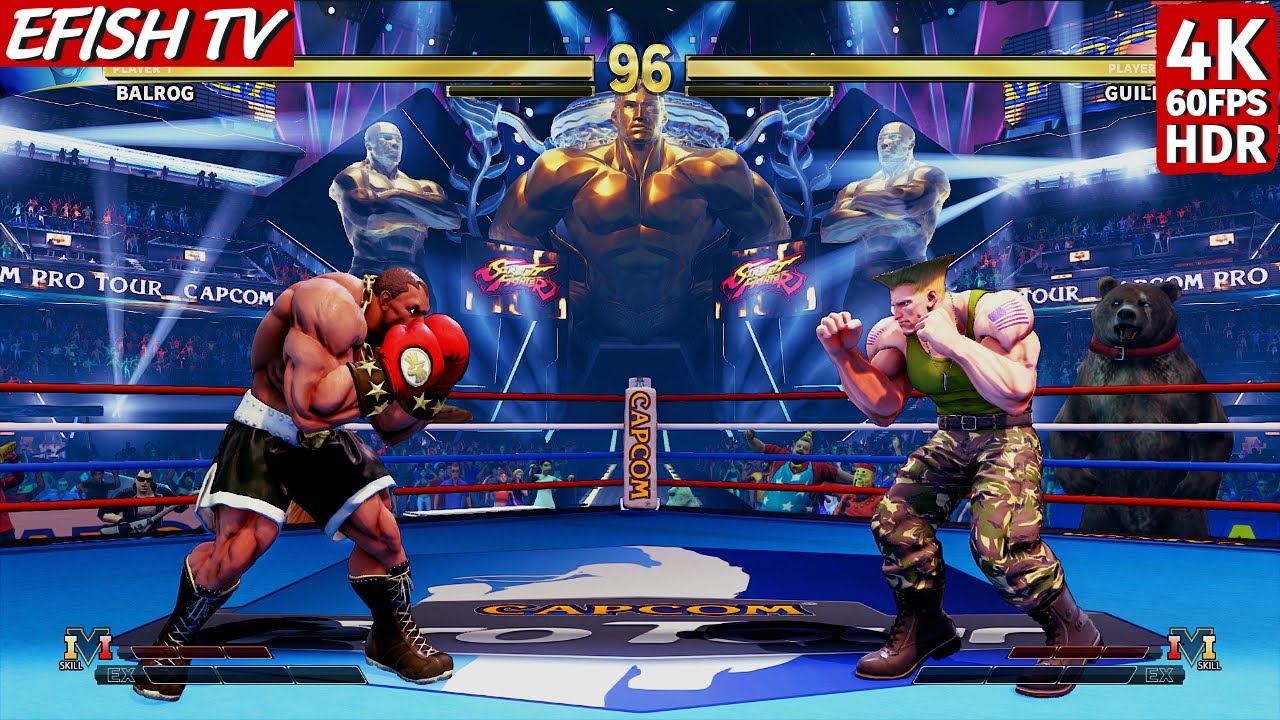Balrog vs Guile (Hardest AI) - Street Fighter V