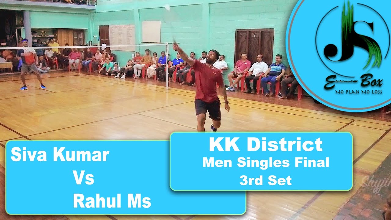 Badminton kanyakumari men's singles district level final 3rd set siva kumar | Rahul #badminton #kk