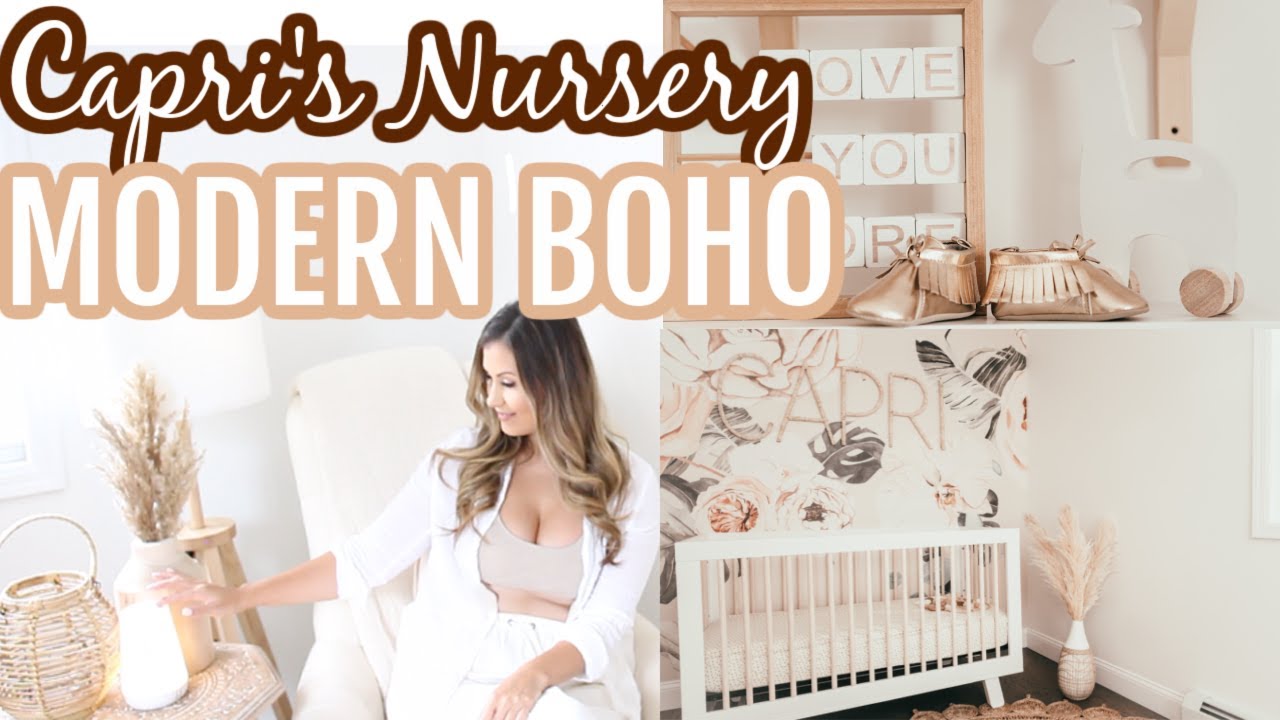 MODERN BOHO NURSERY TOUR 2020 | SURPRISE GENDER | GENDER NEUTRAL DECOR | KARISSA TEIXEIRA