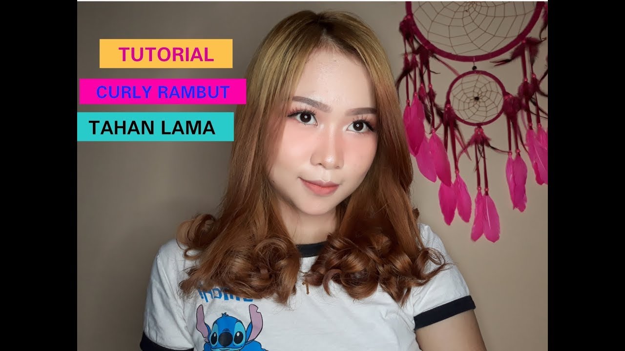 TUTORIAL CURLY RAMBUT TAHAN LAMA MENGUNAKAN CATOKAN LURUS || BY ANDREA