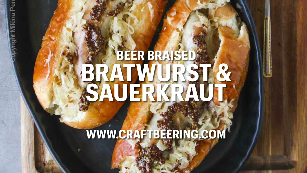 Beer Braised Sauerkraut and Brats
