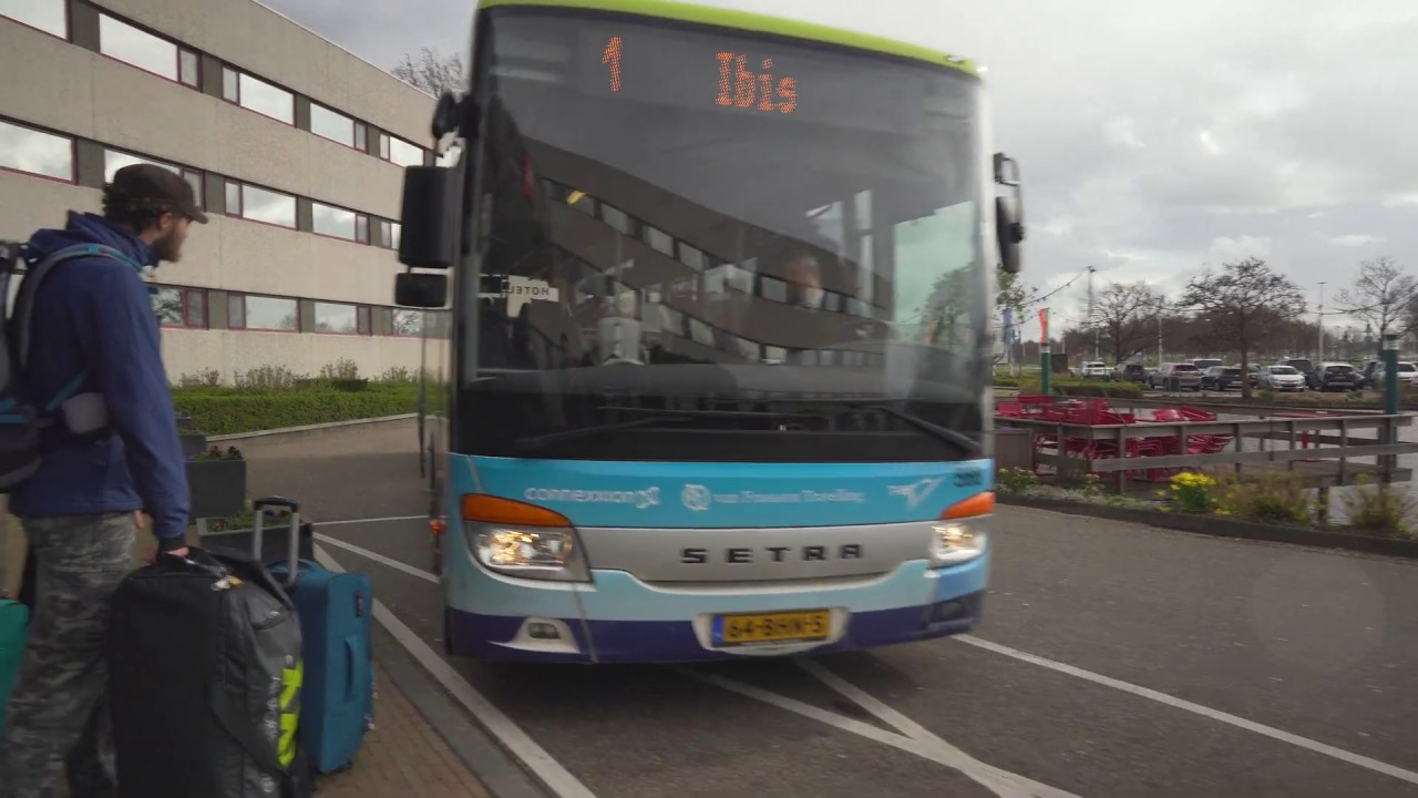 The Netherlands, shuttle bus 1 ride from Hotel ibis Schiphol Amsterdam Airport to Schiphol