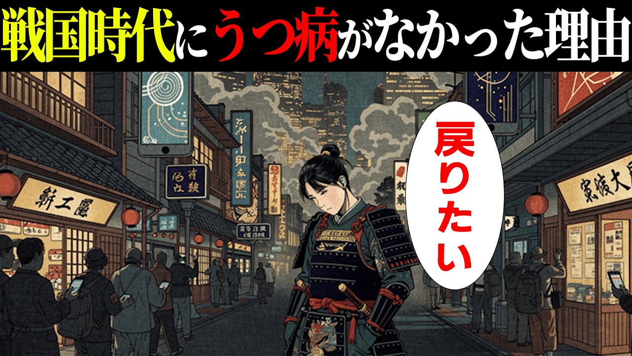 【戦国】15人に1人がうつ病の現代。なぜ戦国時代はうつ病が少なかったのか？【残酷な比較】