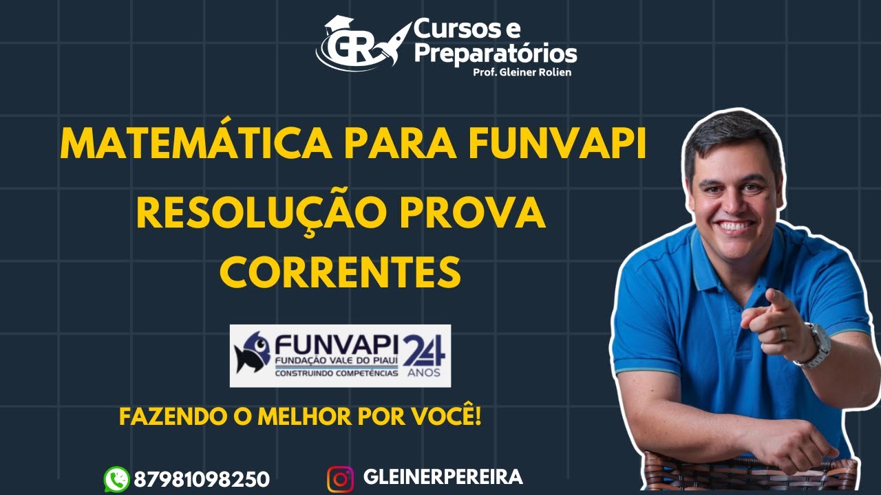 MATEMÁTICA FUNVAPI - PROVA MUNICÍPIO CORRENTES