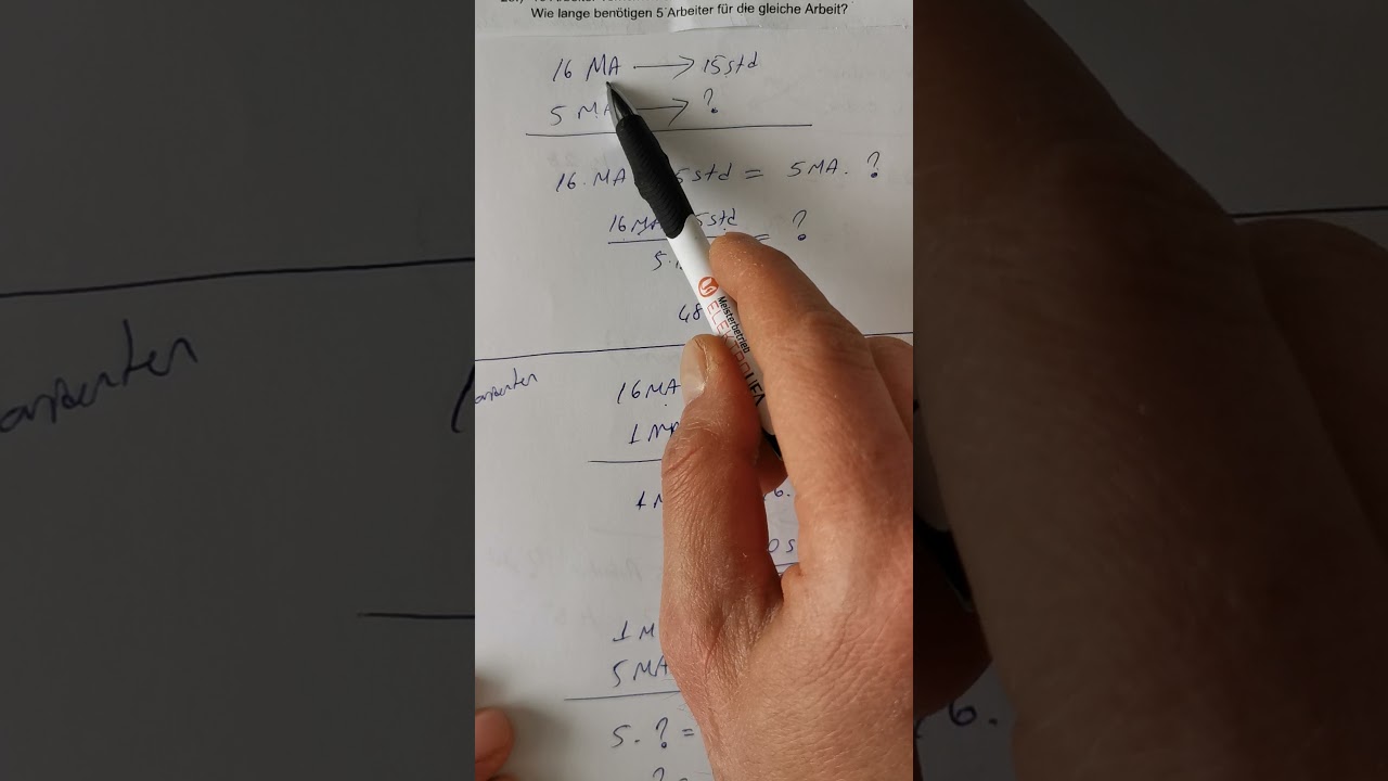Einfach erklärt Dreisatz, Antiproportional Dreisatz,