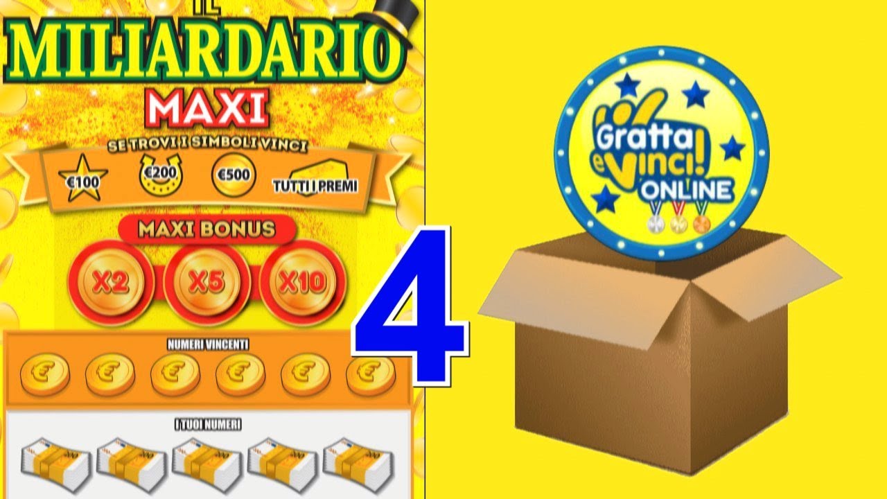 Gratta e Vinci Maxi Miliardario + misti 4 su 5