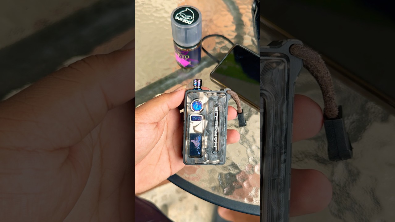 dotMod dotAio V3 custom frame, panel, button tip Titanium #dotmod #vapelife