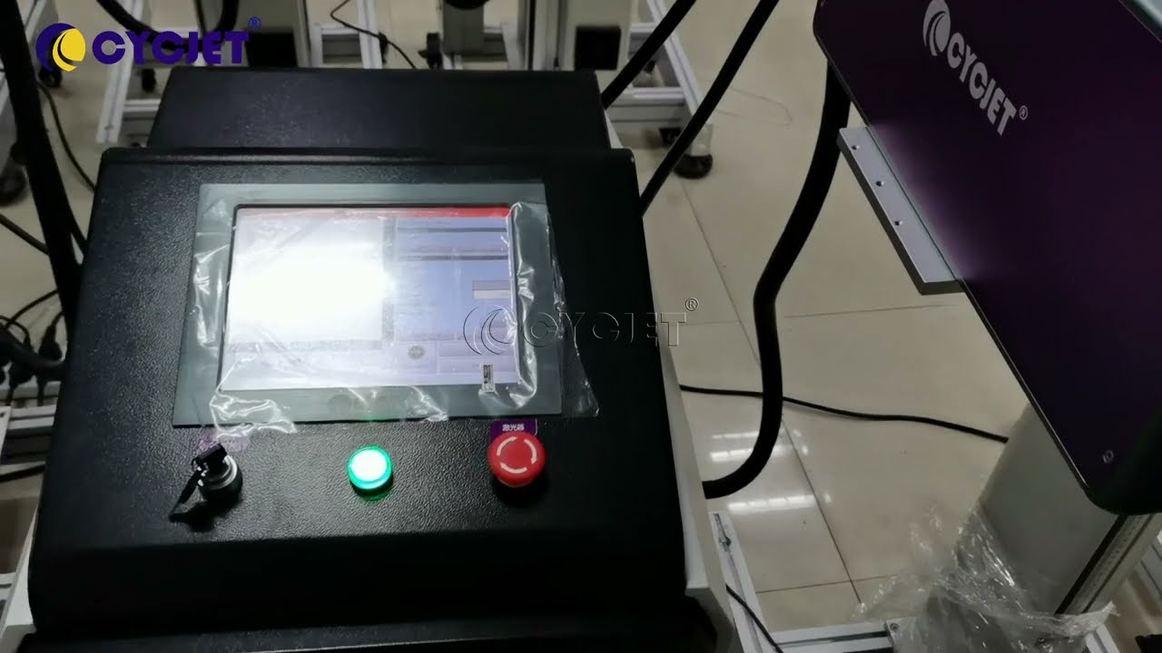 How to Laser Engrave PE Pipe CYCJET Plastic Pipe Fly Laser Printer PVC HDPE UV Laser Coding Machine