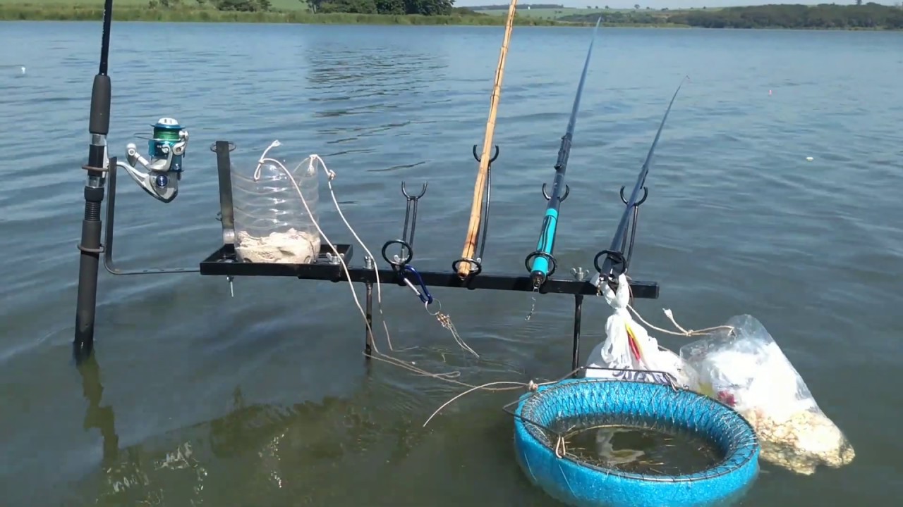 Como fazer suporte vara pesca (tilapeiro) bem bonito!!!!!!!!