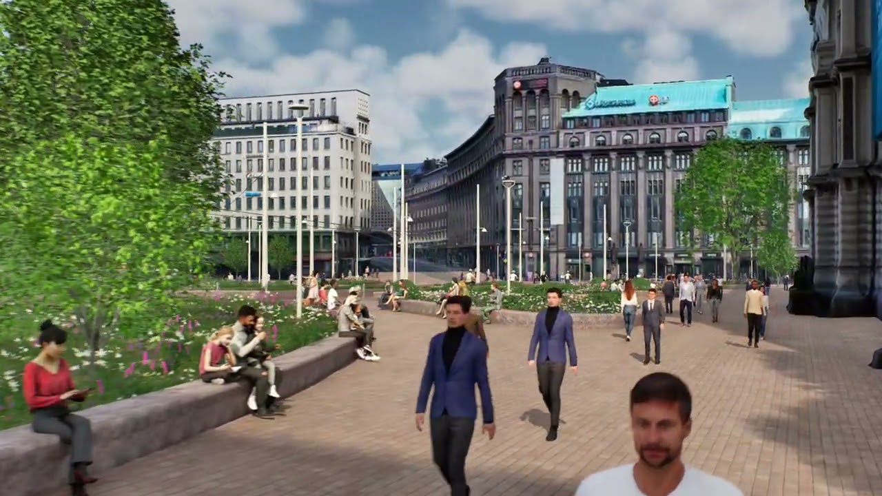 Havainnevideo Kaivokadun uudistuksesta