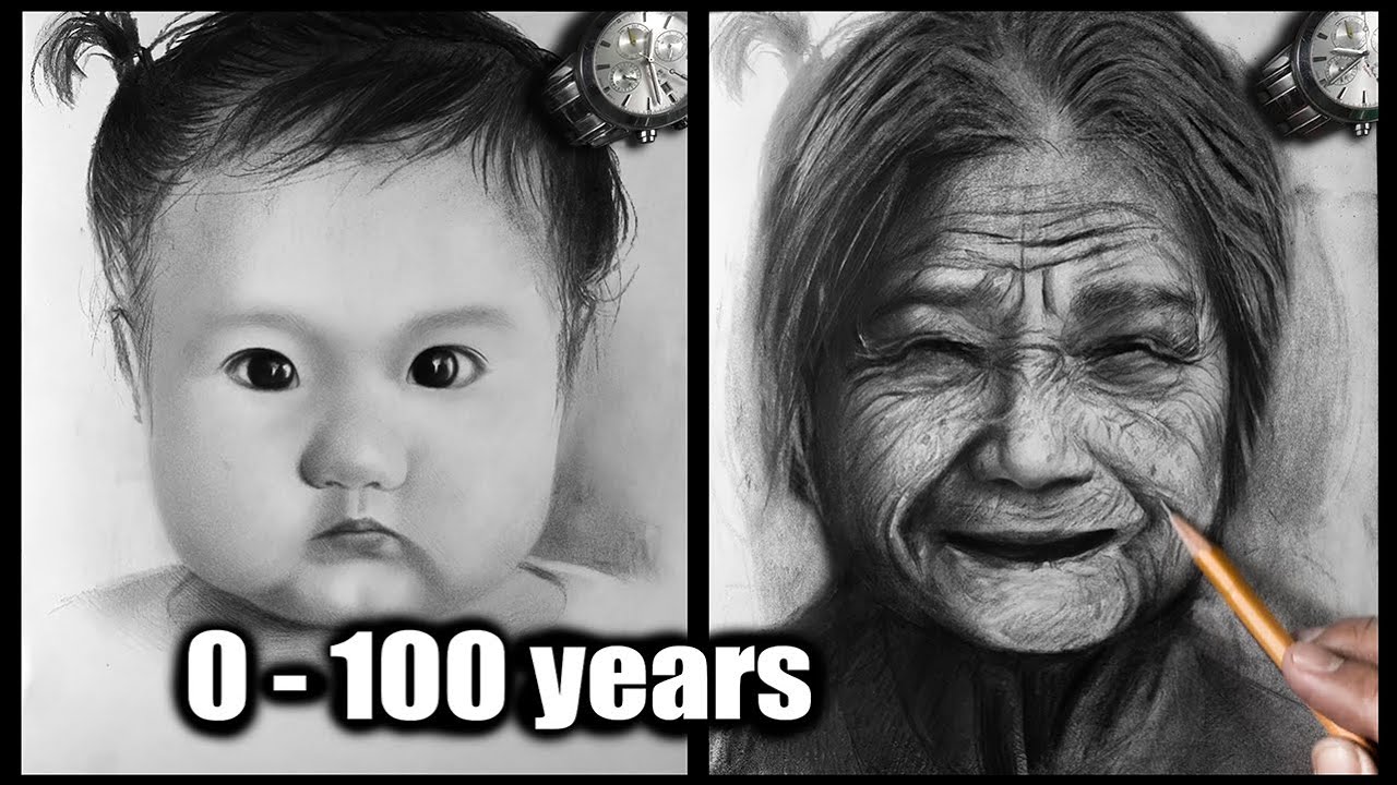 Рисуем 1 - 100 лет девушке - DP ART