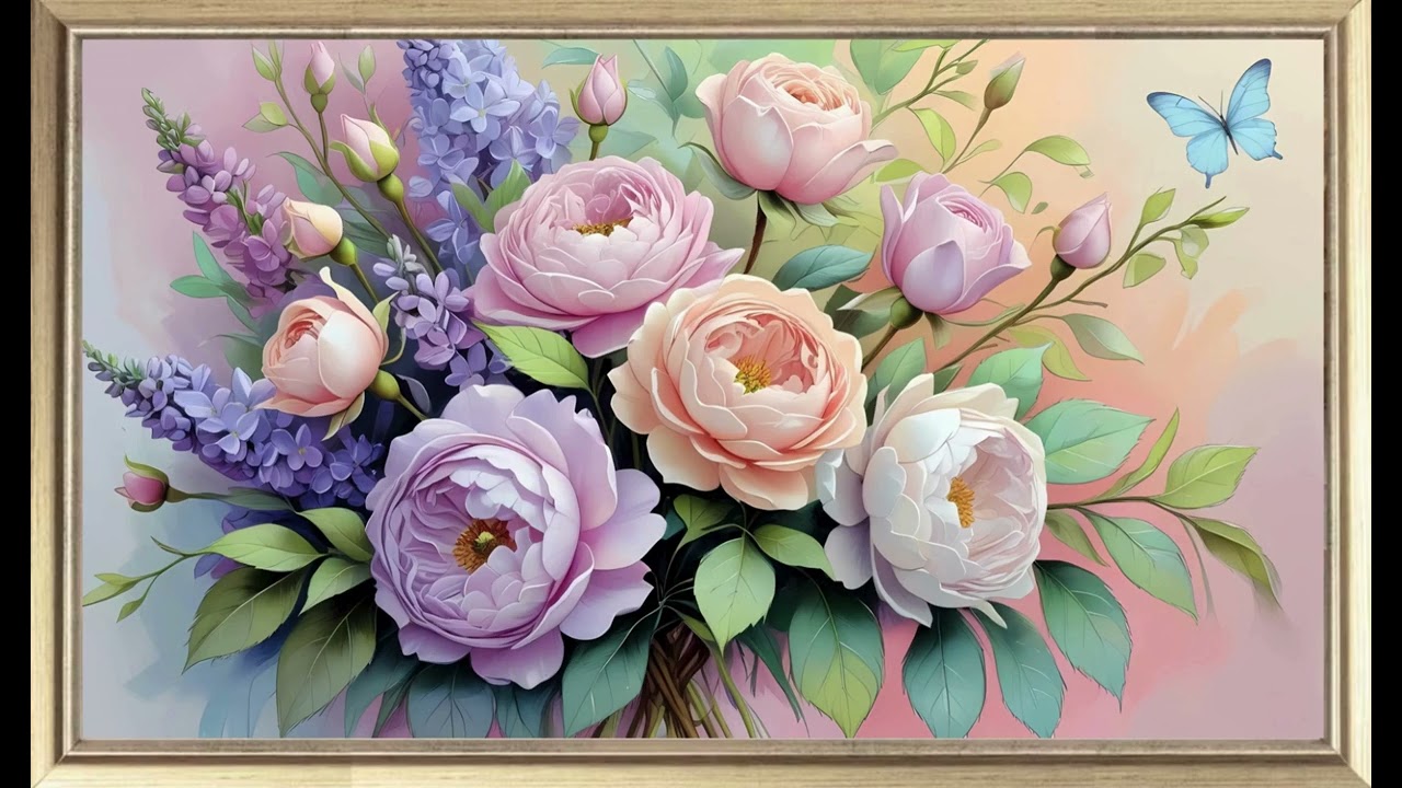 Decorate Your Frame TV with Colorful Flowers | 2H Floral Art Loop