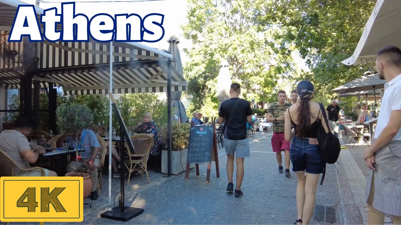SUMMER IN ATHENS CITY CENTER WALKING TOUR 4k