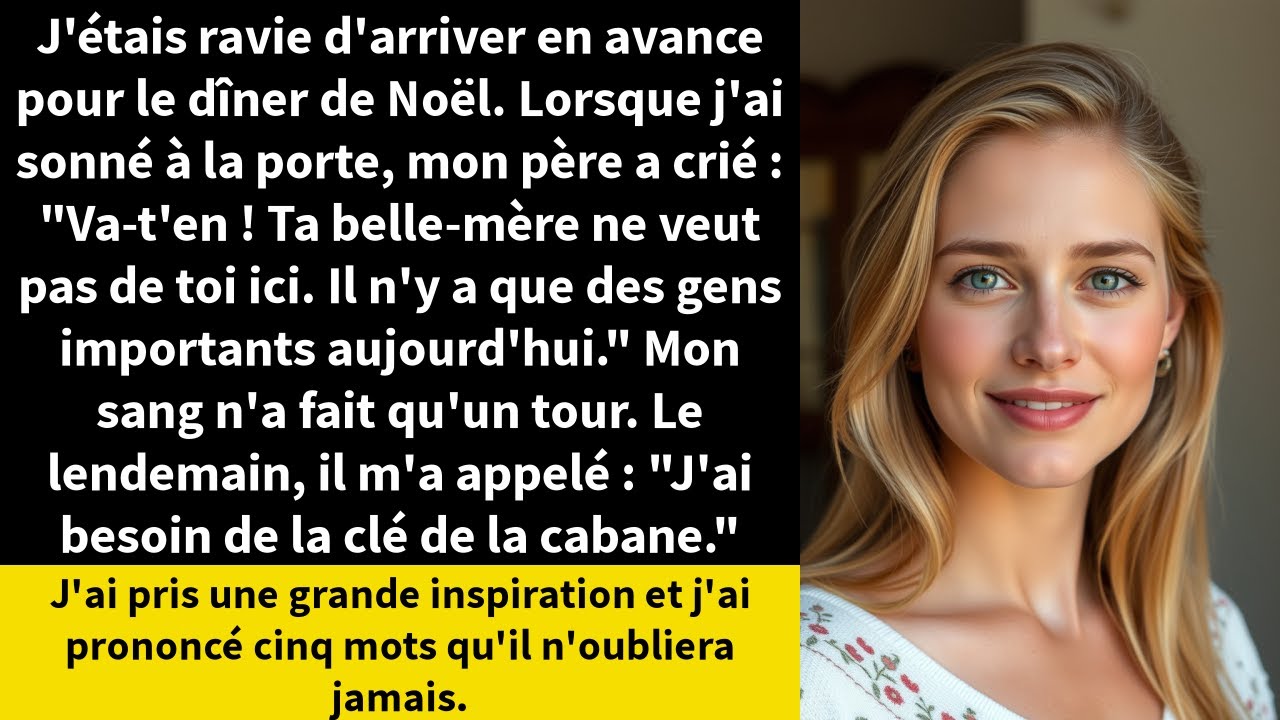 J'étais ravie d'arriver en avance pour le dîner de Noël. Lorsque j'ai sonné à la porte,