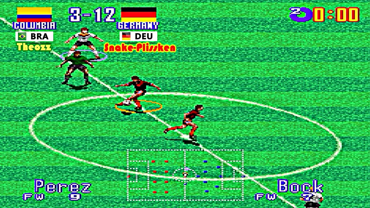 International Superstar Soccer Deluxe (SUPER NES) - Snake-Plissken vs Theozz