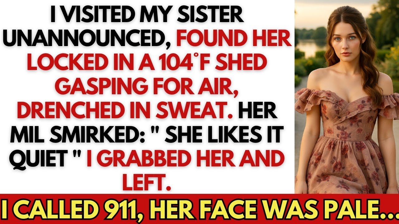 I Visited My Sister Unannounced, Found Her In A 104°F Shed—Exhausted, Dehydrated, By Her MIL...