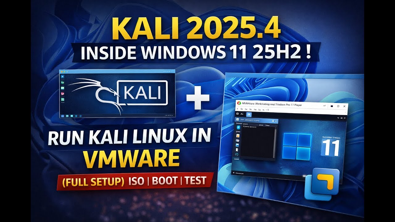 Kali 2025.4 в Windows 11 25H2! | Запуск Kali Linux в VMware (полная установка) ISO | Загрузка | Тест