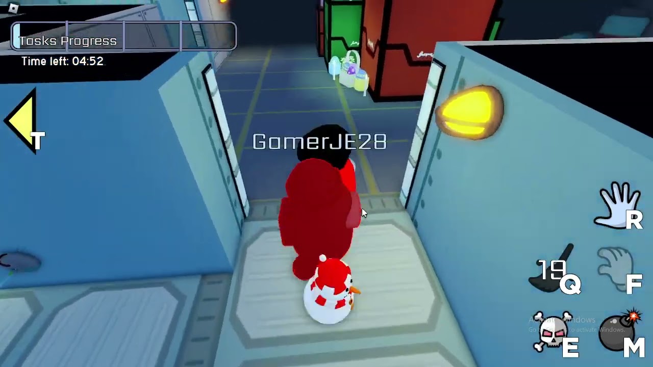 Playing roblox Amongus as the janitor impostor!