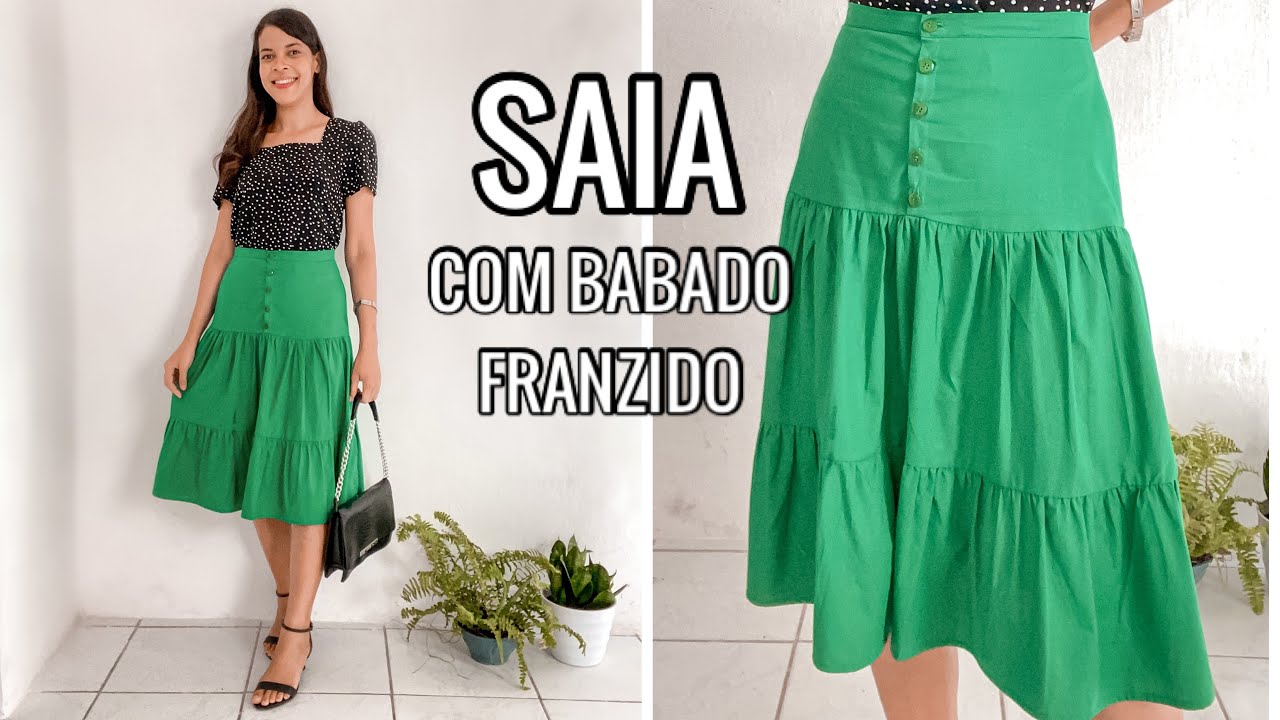 SAIA COM BABADOS FRANZIDO  sem modelagem