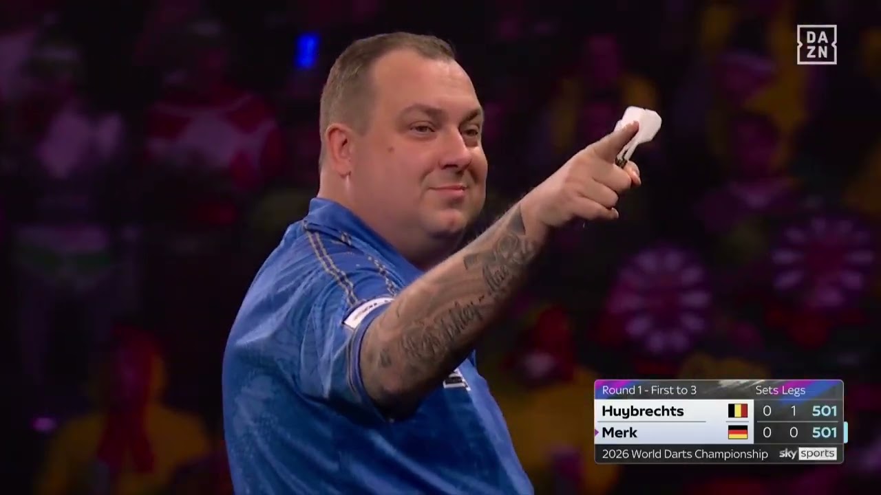 Darts WM 2026 R1 Merk vs Huybrechts