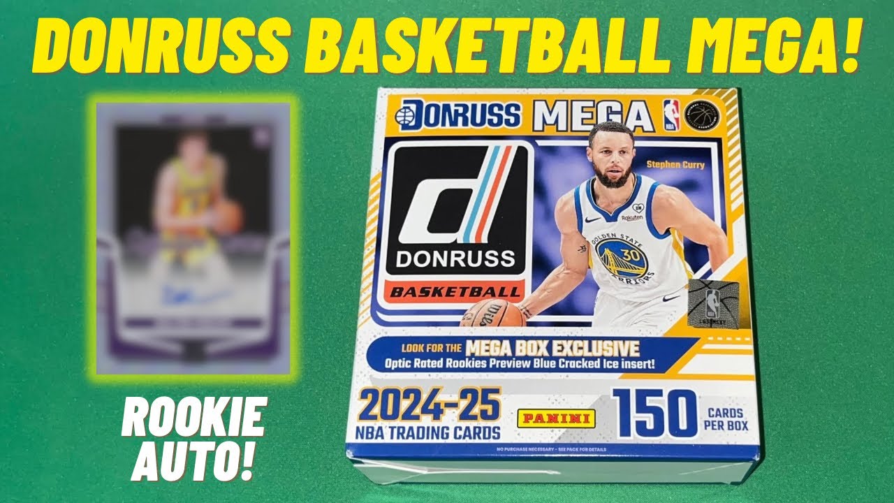 2024-25 Panini Donruss Basketball Mega Box Opening Review! Nice Rookie Auto! New Retail Sports Cards