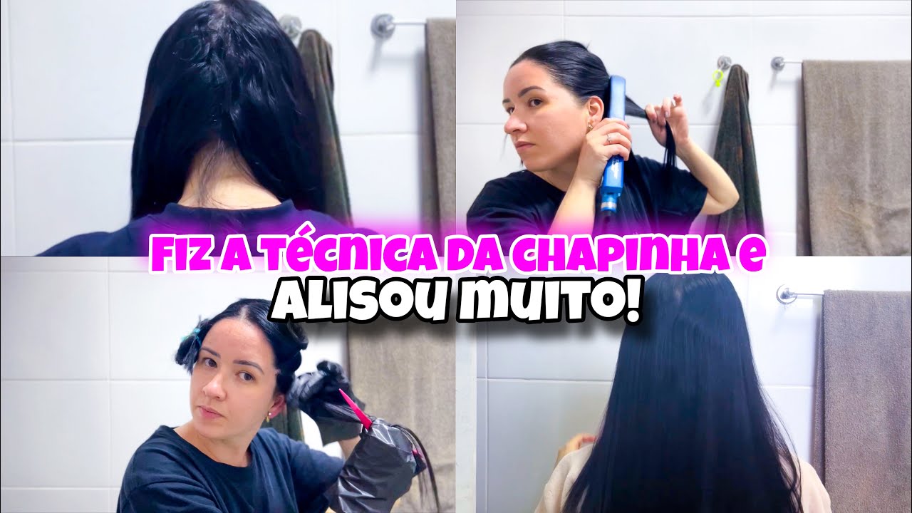 SEXTA APLICAÇÃO DE HENÊ RENÁ. FIZ A TÉCNICA DA CHAPINHA E ALISOU MUITO 😍❤️