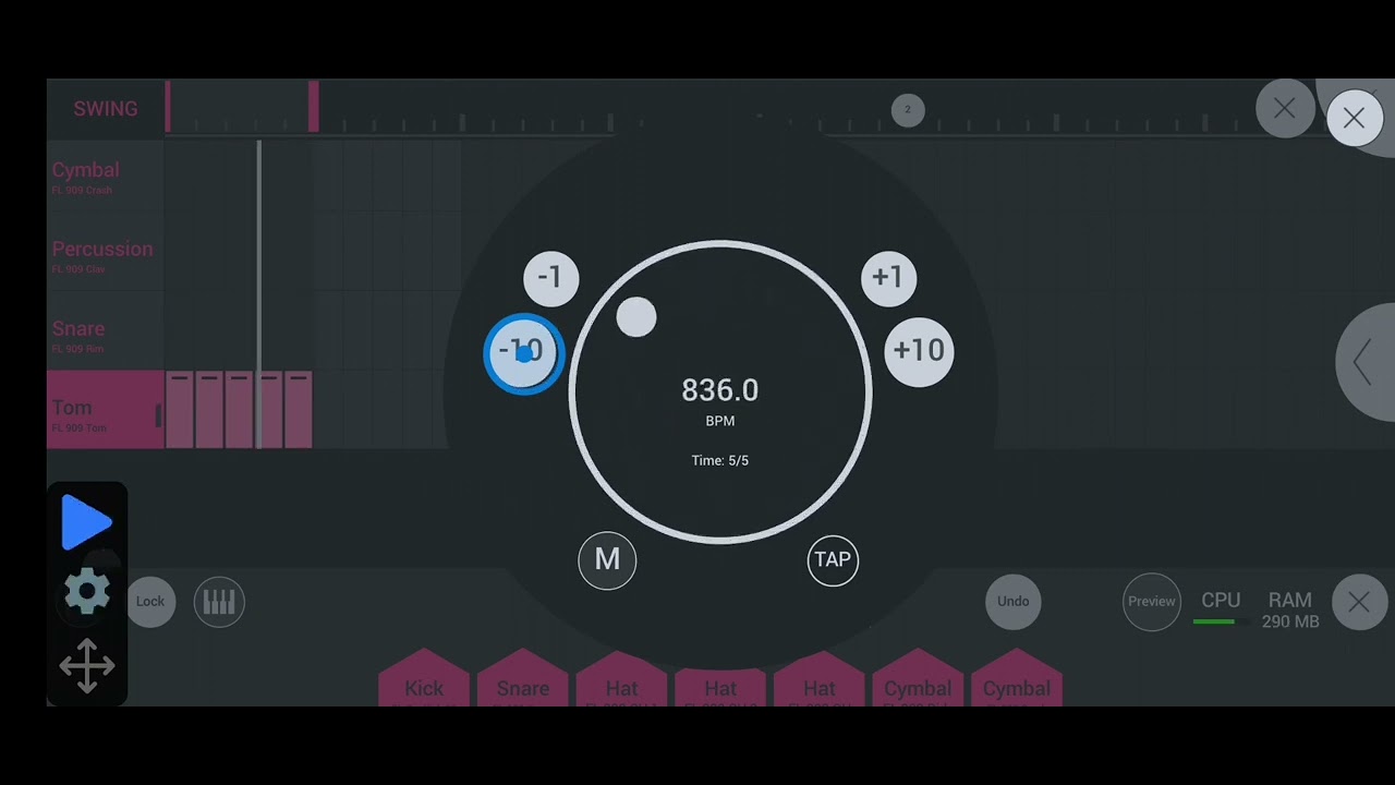 Inline 5 cylinder engine sound made using FL studio mobile