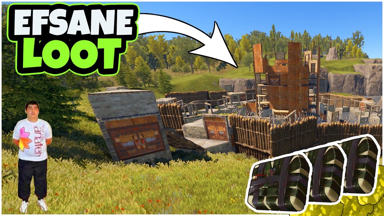 ERİYEN SURLU EVDEN EFSANE LOOT & ONLİNE RAİD - RUST TÜRKÇE