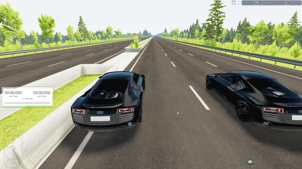 BeamNG-AUDI R8 COUPE/test SPEED