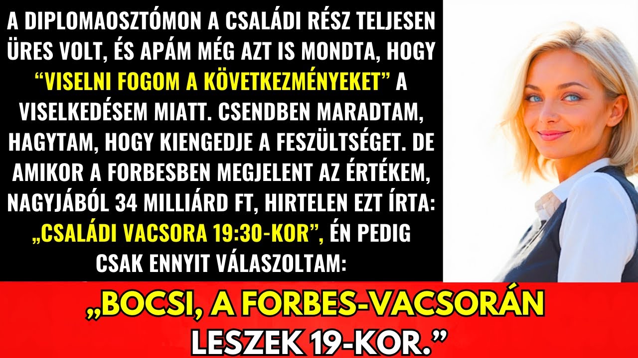 A Diplomaosztón A Családi Helyek Üresek Voltak, Apám Megfenyegetett, Üzentem