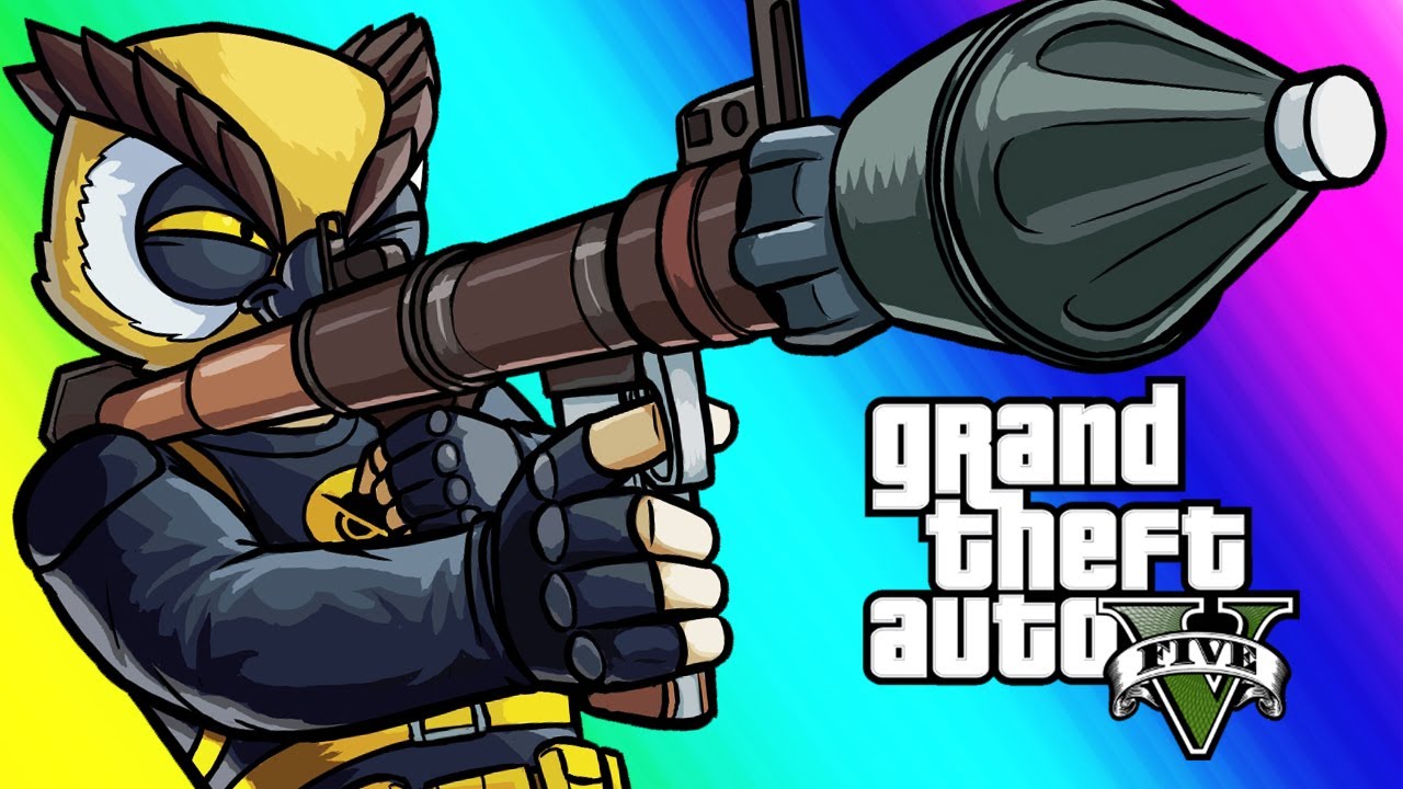 GTA5 Online Funny Moments - RPG VS Flying Cars!