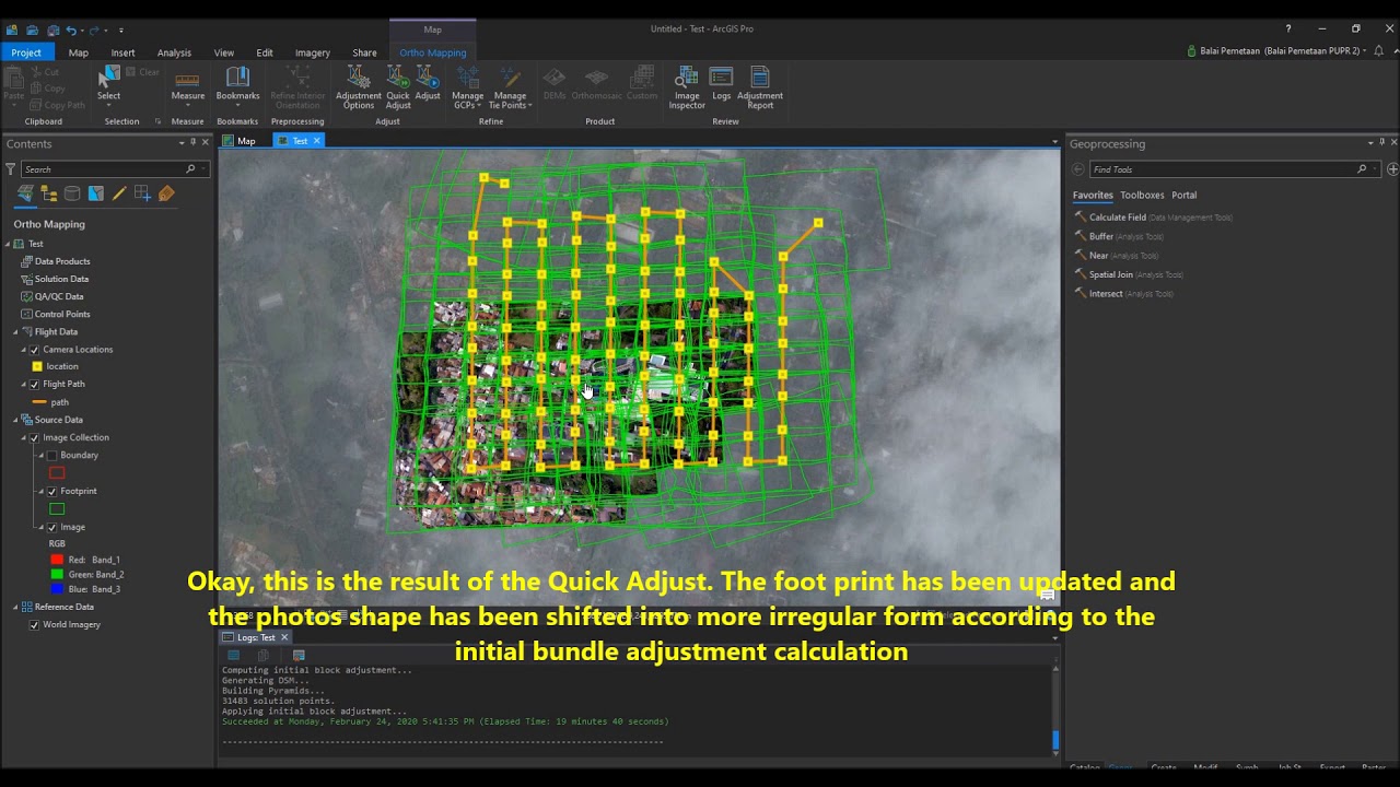 UAV Photogrammetry Using ArcGIS Pro Part 1 Basic Workflow (DEM and Orthomosaic Generation)