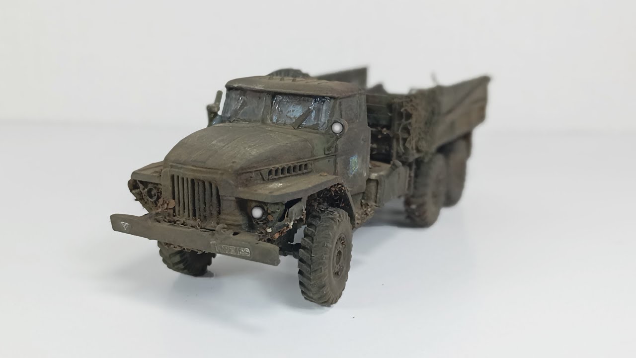 URAL-375D | Scale 1/72 ICM. Assembly, Painting and Weathering of the model | Scale Models