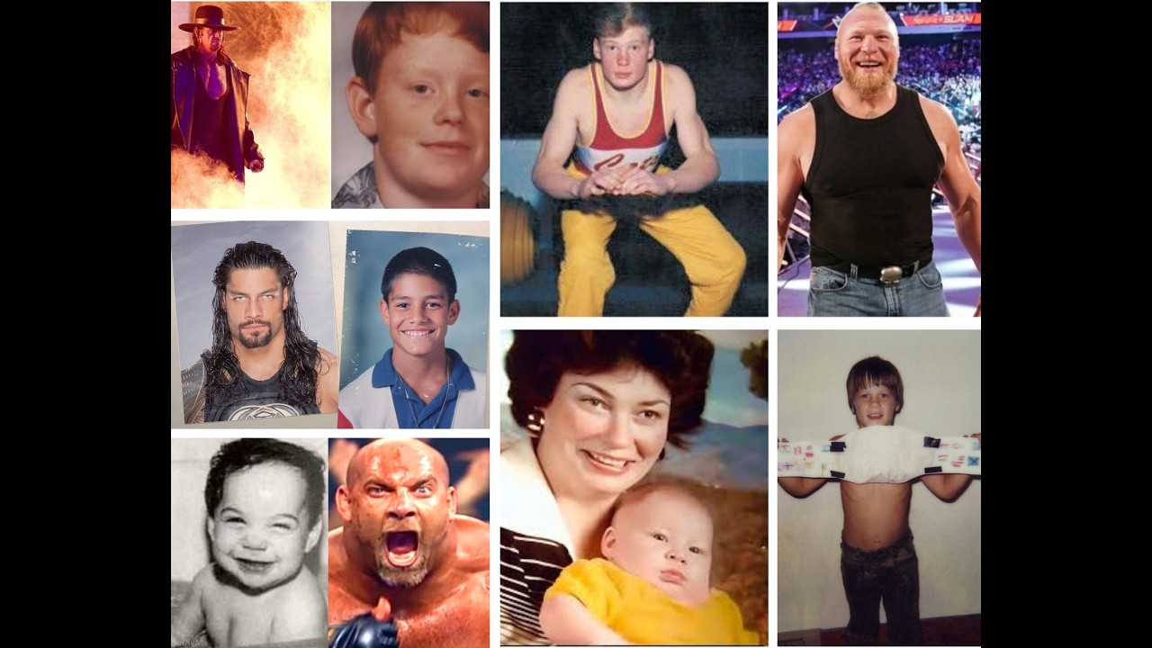 From Kids to WWE Legends 😱 | Childhood Photos of Cena, Undertaker, Brock & Roman #wwe #wrestling