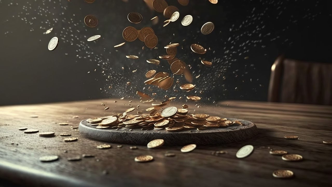 Coins Dropping on Table Sound Effect | Free Stock Footage