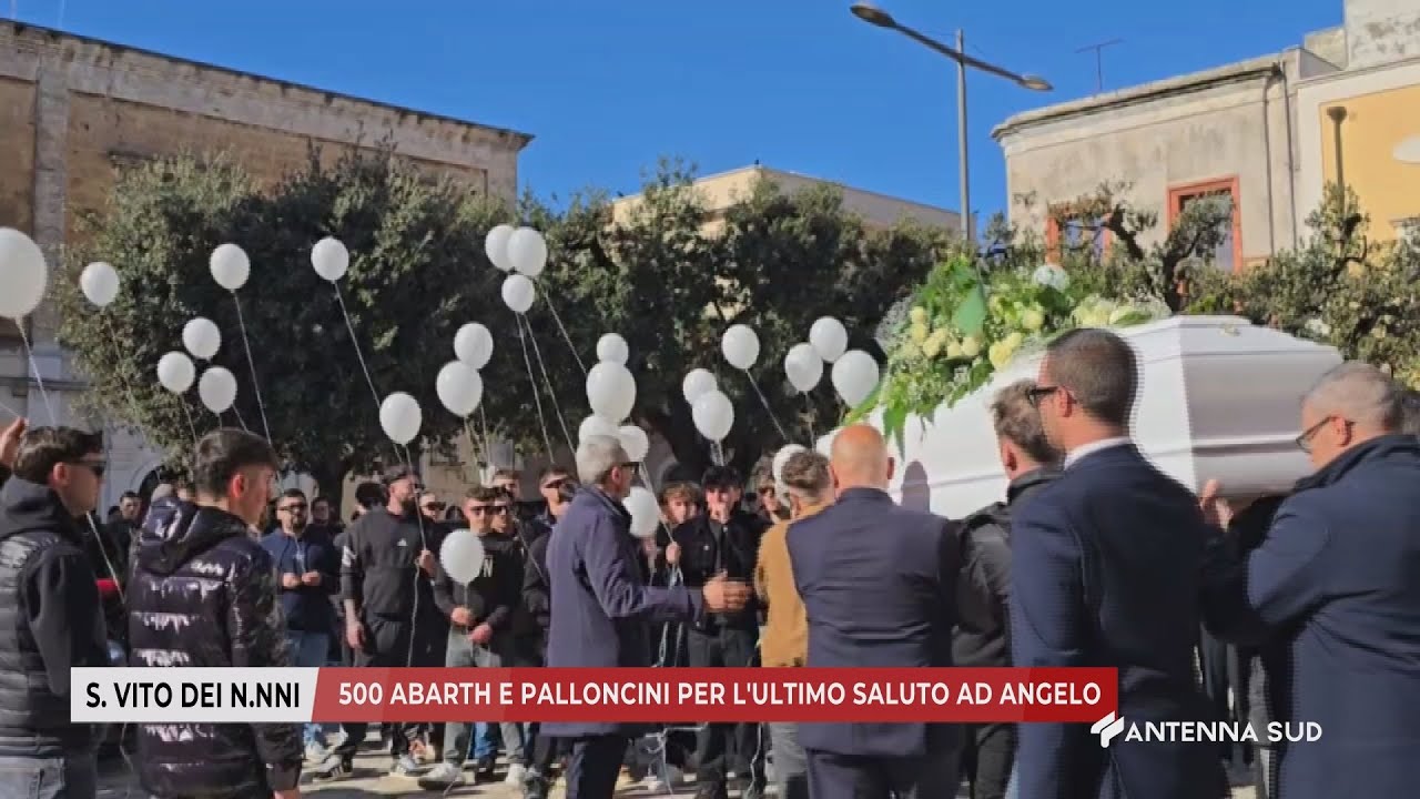 13 NOVEMBRE 2025 - S. VITO DEI NORMANNI (BR) - 500 ABARTH E PALLONCINI PER L'ULTIMO SALUTO AD ANGELO