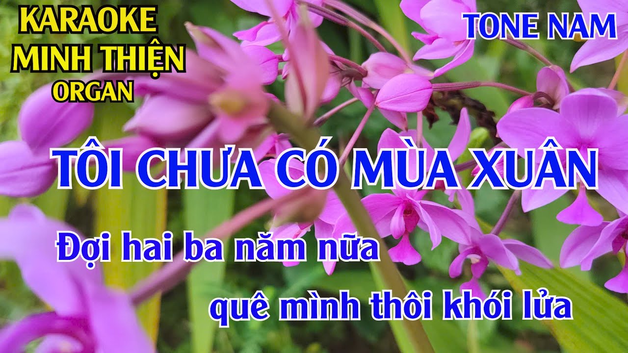 Karaoke Tôi Chưa Có Mùa Xuân Tone Nam|Minh Thiện Organ|Beat Phối Mới