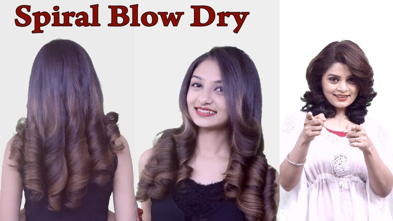 How to do SPIRAL BLOW DRY by Sam Ma'am.....(How to do Blow Dry at home)