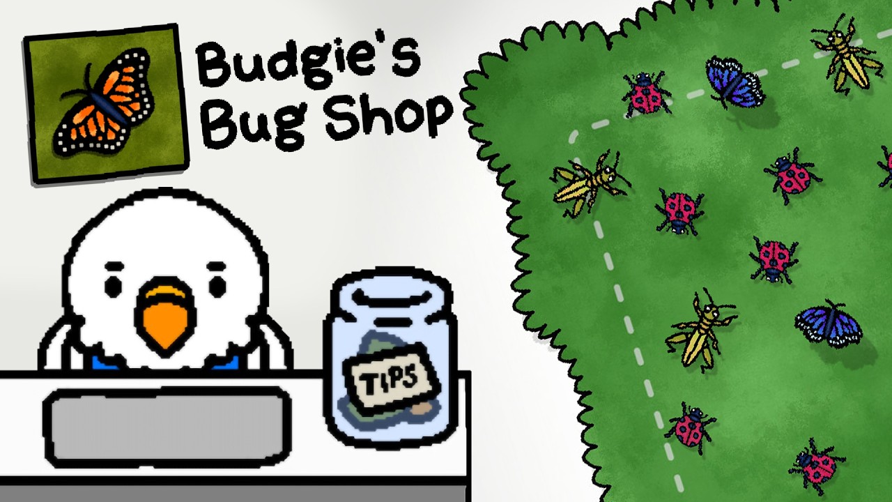 CATCH BUGS AND SELL THEM FOR MORE AND MORE PROFIT! - BUDGIE'S BUG SHOP