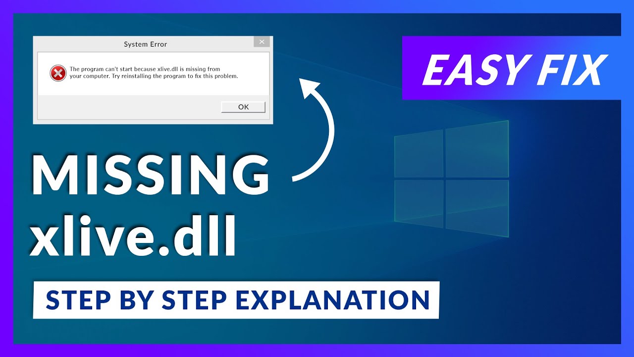 xlive.dll Missing Error | How to Fix | 2 Fixes | 2021