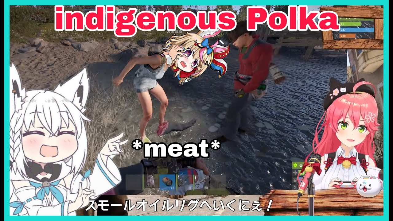 Miko And Fubuki Encounter Indigenous Polka Whoe Never Eat Meat | Rust  [Hololive/Eng Sub]