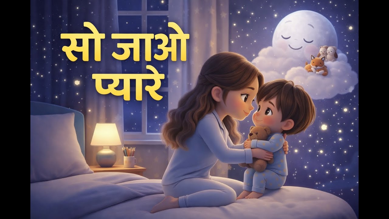 तारे प्यारे कितने सारे | चाँद मामा लोरी 🌟 | बच्चों की मीठी नींद का गीत