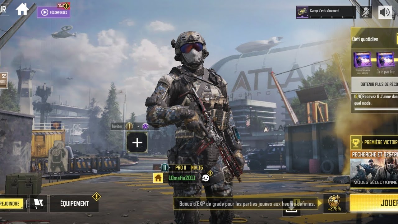 Call of duty: saison 1 épisodes 1 ( malheureusement j'ai gagné une seule fois)