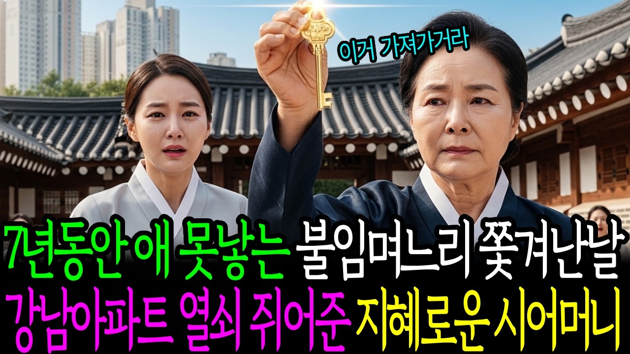 7년동안 애 못낳아서 시댁에서 쫓겨난 며느리 ,강남아파트 열쇠 쥐어준 지혜로운 시어머니