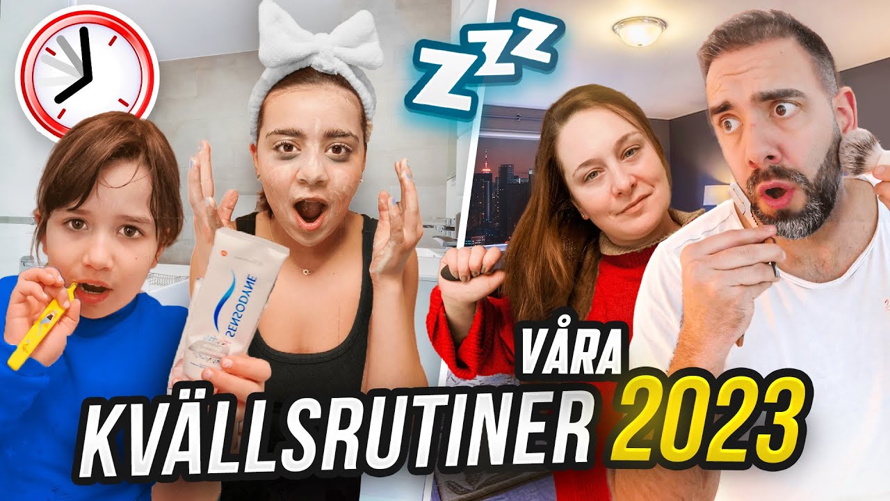 HELA FAMILJENS KVÄLLSRUTINER 2023 | VLOGG *Bella på natten*