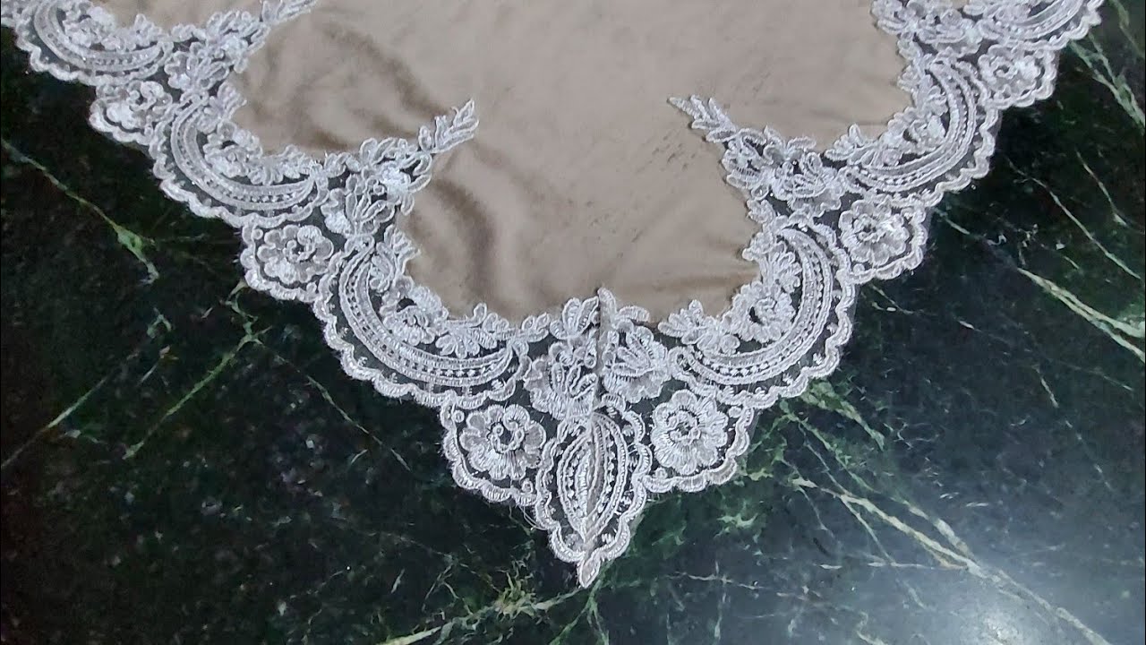 أسهل طريقه لعمل كورنر مثالي بشريط الجبير how to make a perfect corner with lace the easiest way 👌
