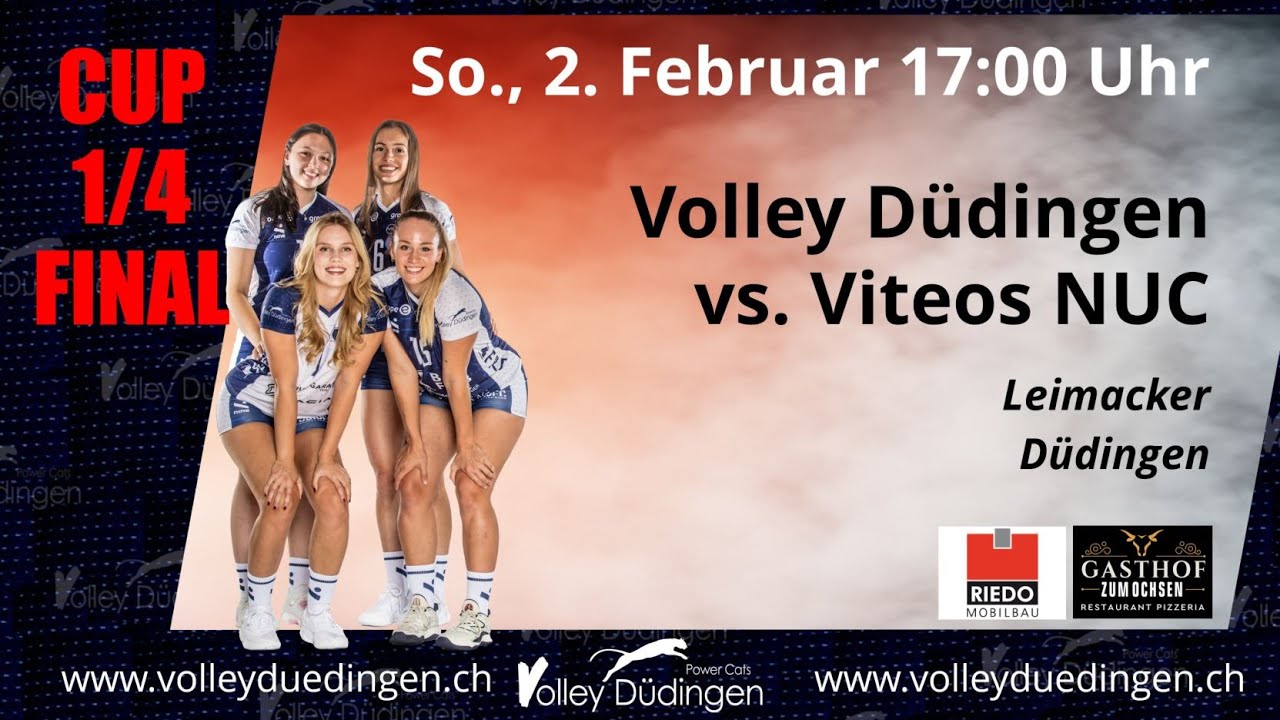Volleyball Mobiliar Volley Cup 1/ Final 2025: Volley Düdingen - Viteos NUC