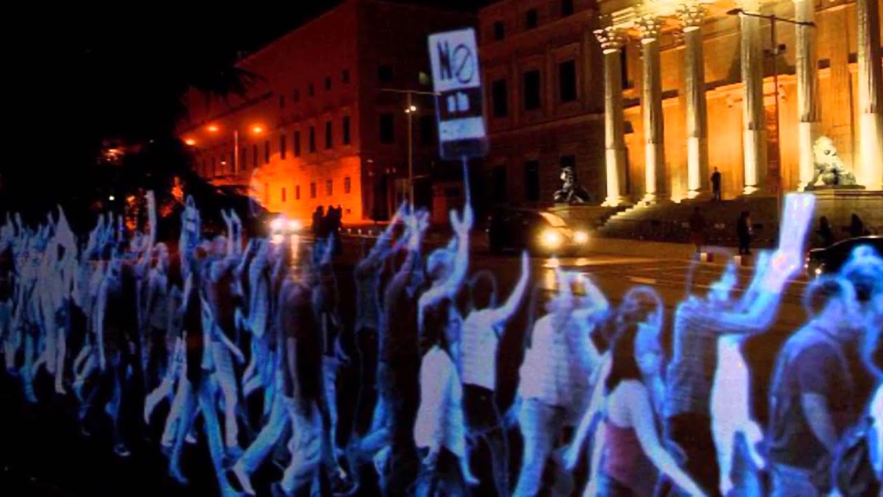 The World's First Hologram Protest