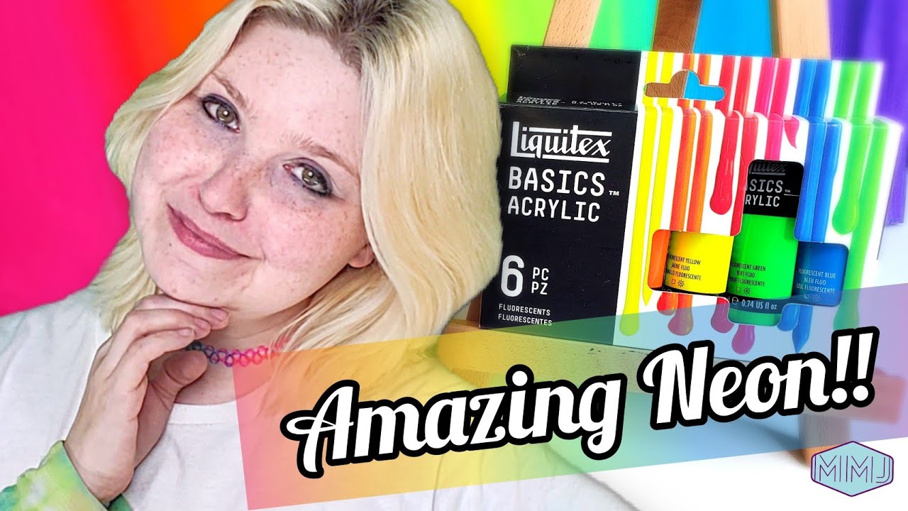 Art Product Review - Liquitex Basics Acrylic Paint - Neon Set - magicallymj
